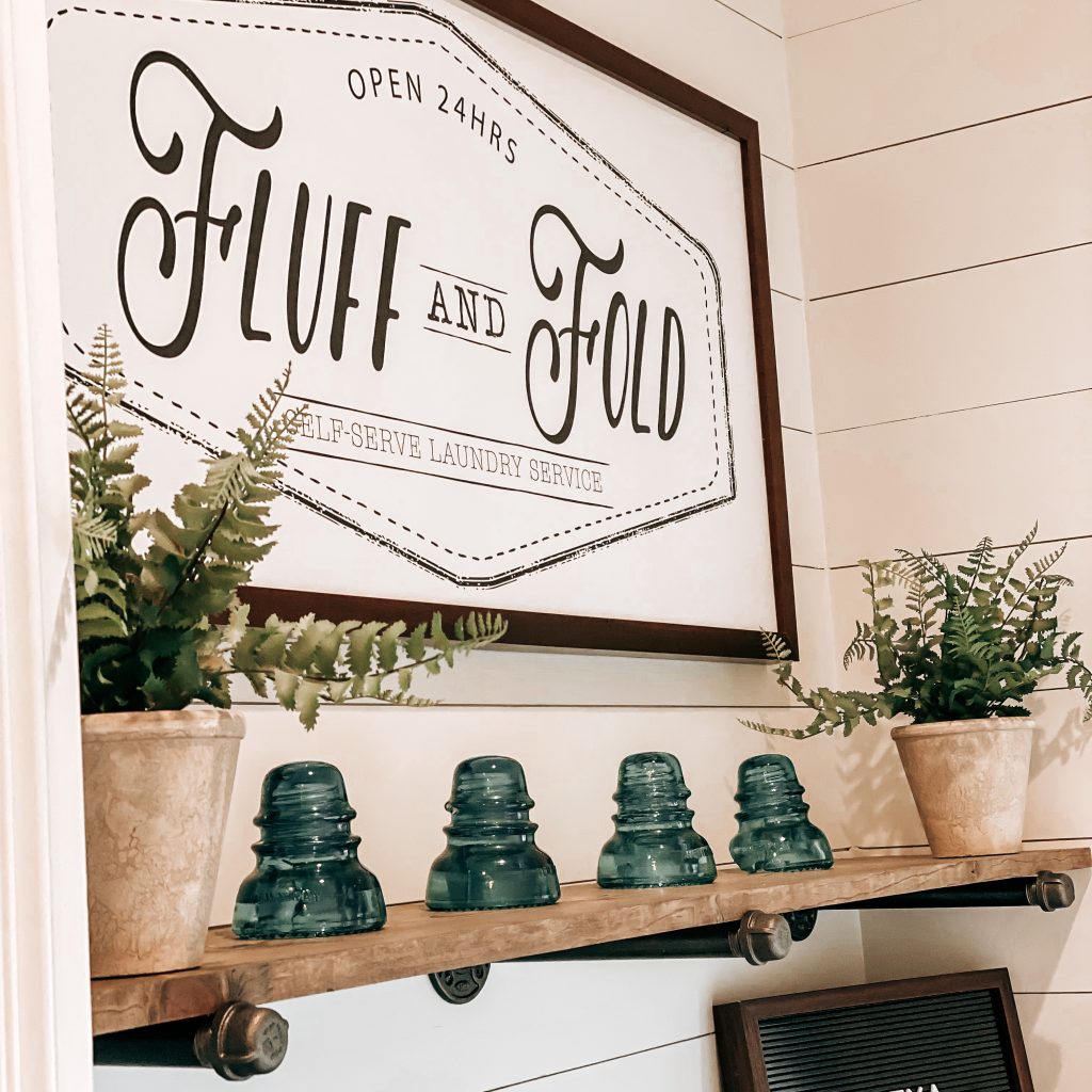 DIY Laundry Room Shelves | The Yellow Rose Farmhouse | www.theyellowrosefarmhouse.com